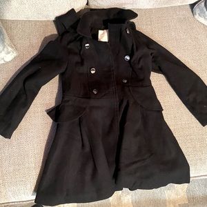 Girls Pea coat w/ removable hood